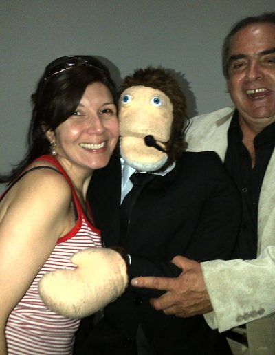 Una foto para el recuerdo. En nuestra gira El Debate. Inolvidables, Kiny y su papá: Carlos Donoso.