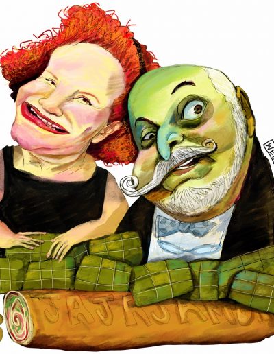 De esos inventos que nos resultan de maravilla: Claudiopan y Taniarepa. Caricatura de Weil